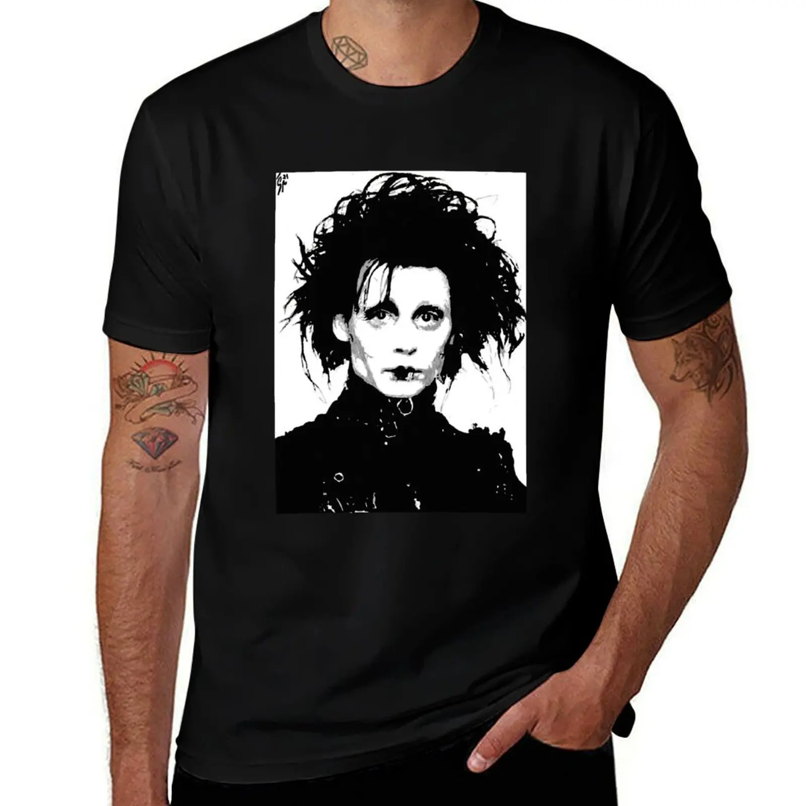 

Edward Scissorhands T-Shirt Basic Short Sleeve T-Shirt for Men