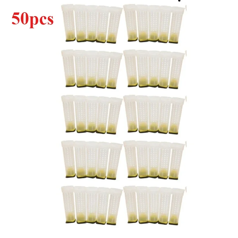 50PCS Wholesale Beekeeping Queen Bee Rearing System Protection Cages Plastic Tools Supplies Larva Anti Bite Equipemnt Farm