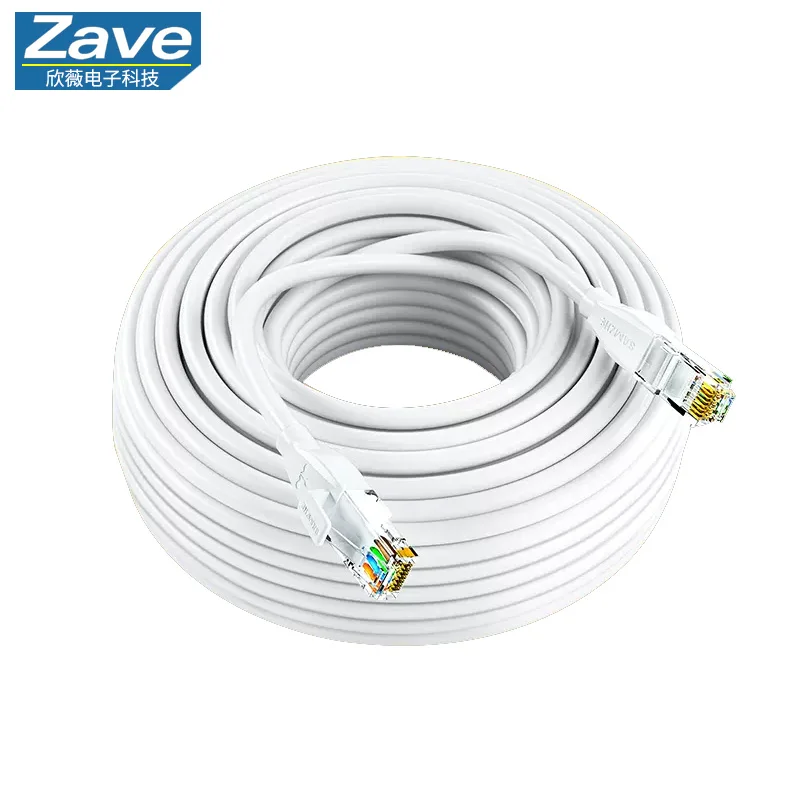 Cat6 Gigabit High-Speed Outdoor Network Cable for Home Use - Pre-Made with RJ45 Connectors, Compatible with Routers, Computers a