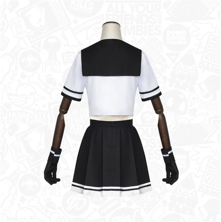 Anime Aotu World Lemon Anlijie Cosplay Costume Japan Girl Black School Uniform White Tops Skirt Tie Sailor Suit With Socks