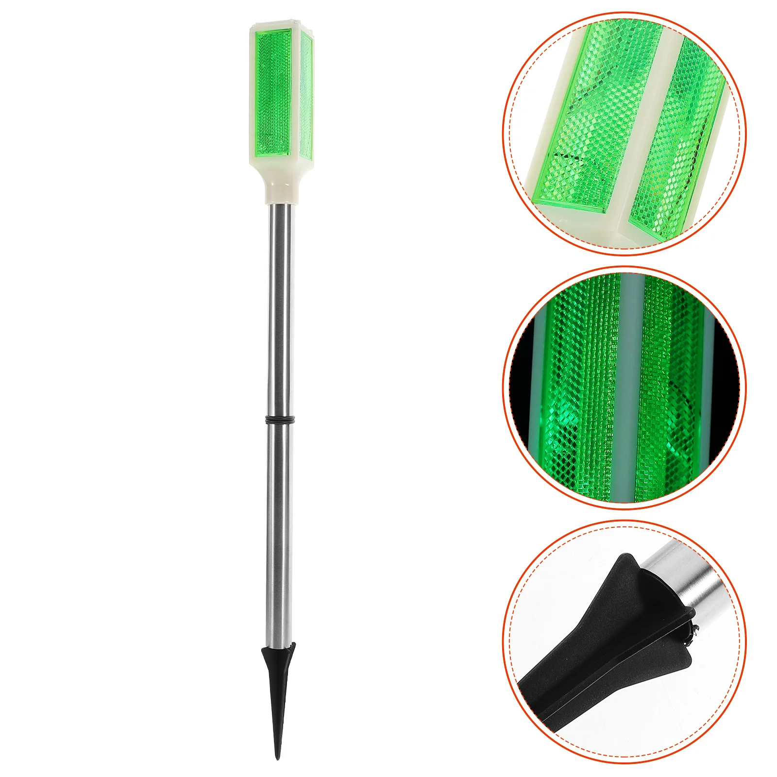 

Solar Powered Barrier Light High Brightness LED Warning Lamp Driveways Pathways Garden Stakes Splashproof Outdoor Lighting