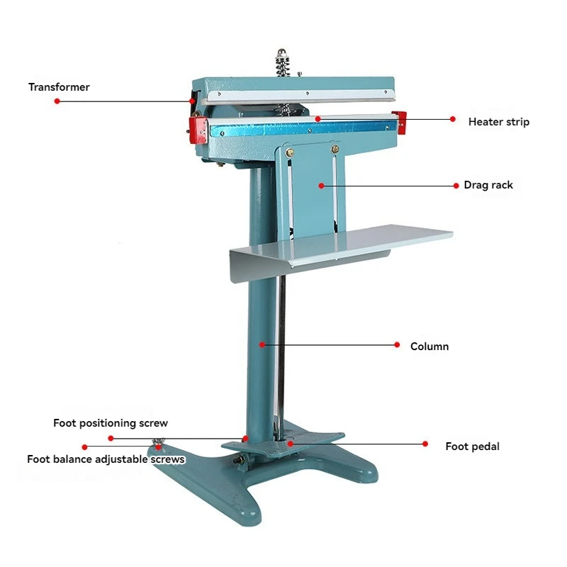 Foot Pedal Sealer ,Heat Sealing Machine,Plastic Bag Sealer, Double-Sided Heat Sealing Machine ,Sealing Length 450mm/350mm