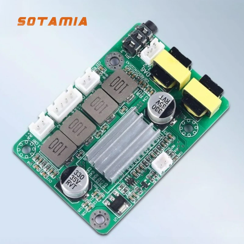 SOTAMIA TPA3116 2채널 스테레오 파워 앰프 보드 2*50W 신형 디지털 절연 노이즈 감소 앰프 모듈 12V24V