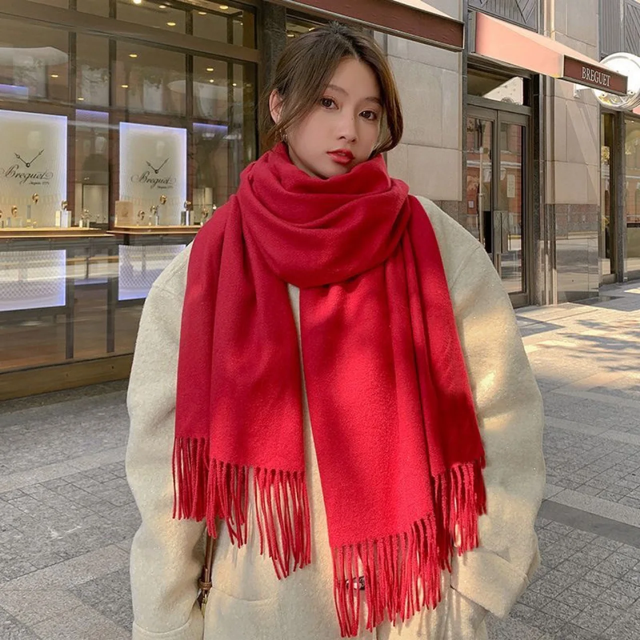 NONE Neue Schwarz Schal Kaschmir Frau Wolle Damen Schal Warm Karierten Schal frauen Winter Schals Herbst XWJ07 9