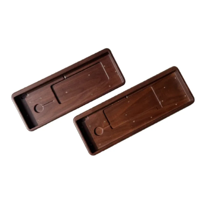 Walnut Wood Keyboard Case Custom Single Mode Tri Mode Soild Wood Box for Bluetooth Keyboard Case Wired 2.4g Accessories Gifts