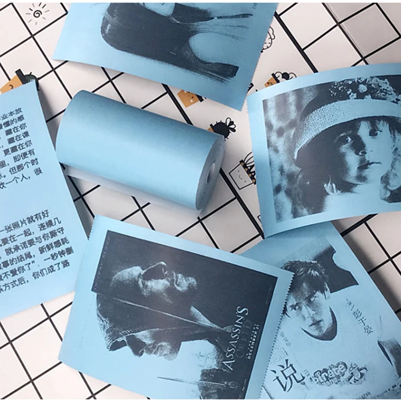 Kids Camera 7-Color Thermal Paper 57x25mm - Non-Stick BPA-Free for Instant Camera/Printers, Travel Diaries/Event Keepsakes