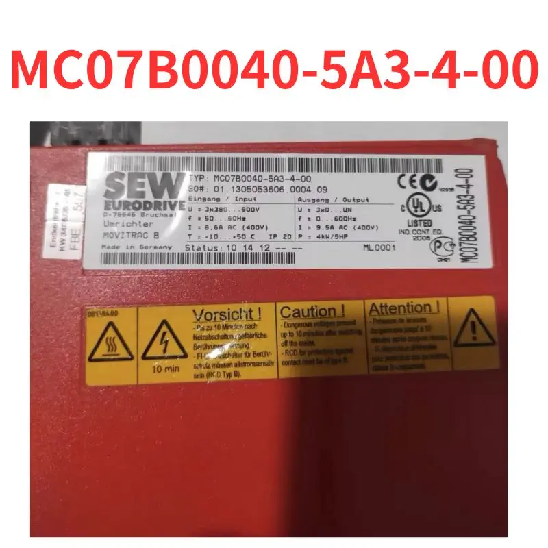 

Second-hand MC07B0040-5A3-4-00 inverter test OK Fast Shipping