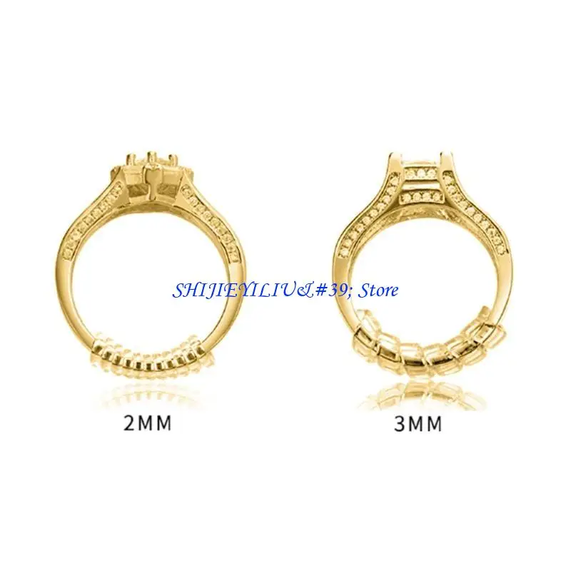 E21F 8 قطعة/مجموعة مجوهرات بحجم صنع المجوهرات الحرس اللوالب البلاستيك المسدود لخاتم حلقة حجم الضابط مجوهرات المسدود