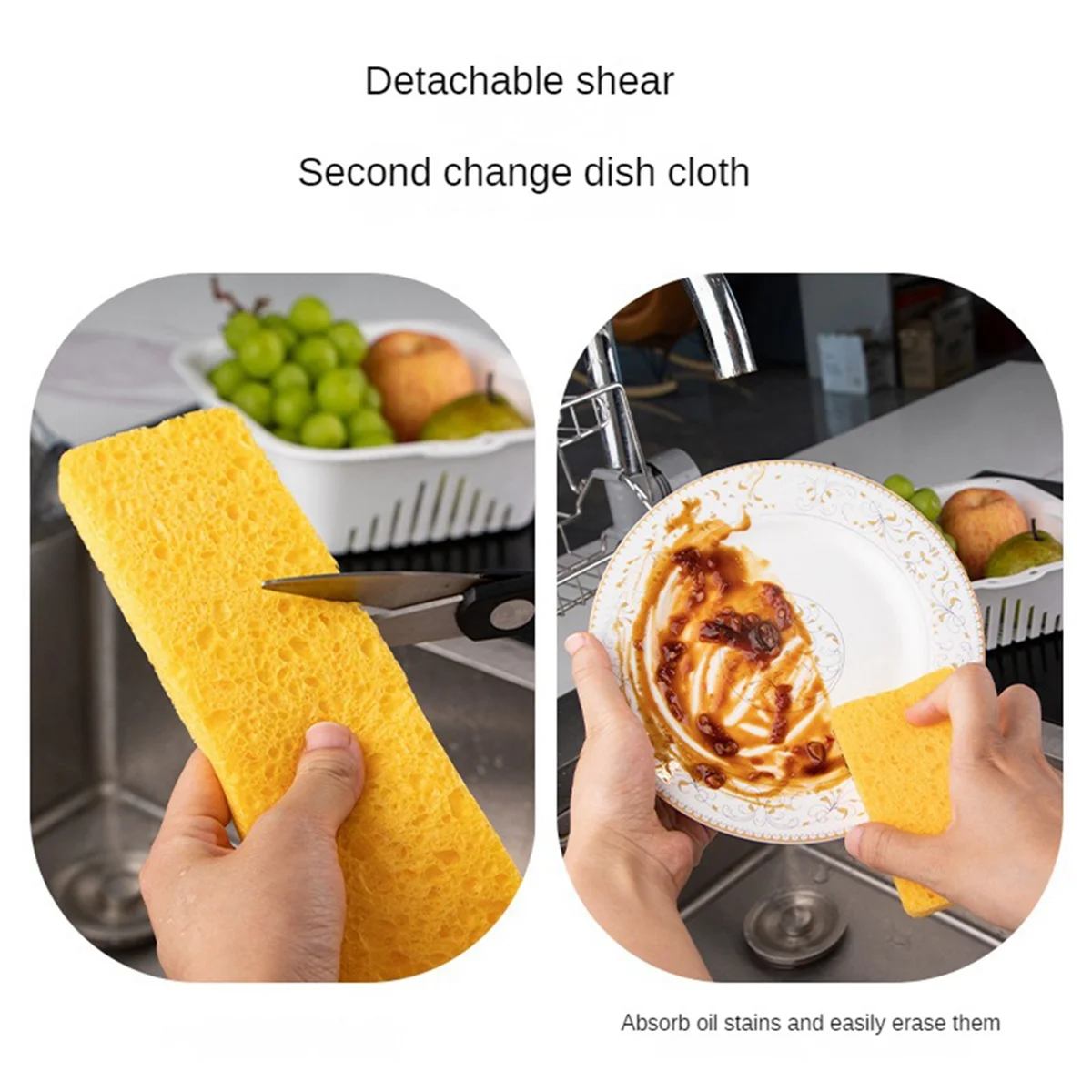 Long Strip Wood Pulp Cotton Absorbent Strip Wash Basin Water Blocking Sponge Strip Kitchen Sink Absorbent Cotton