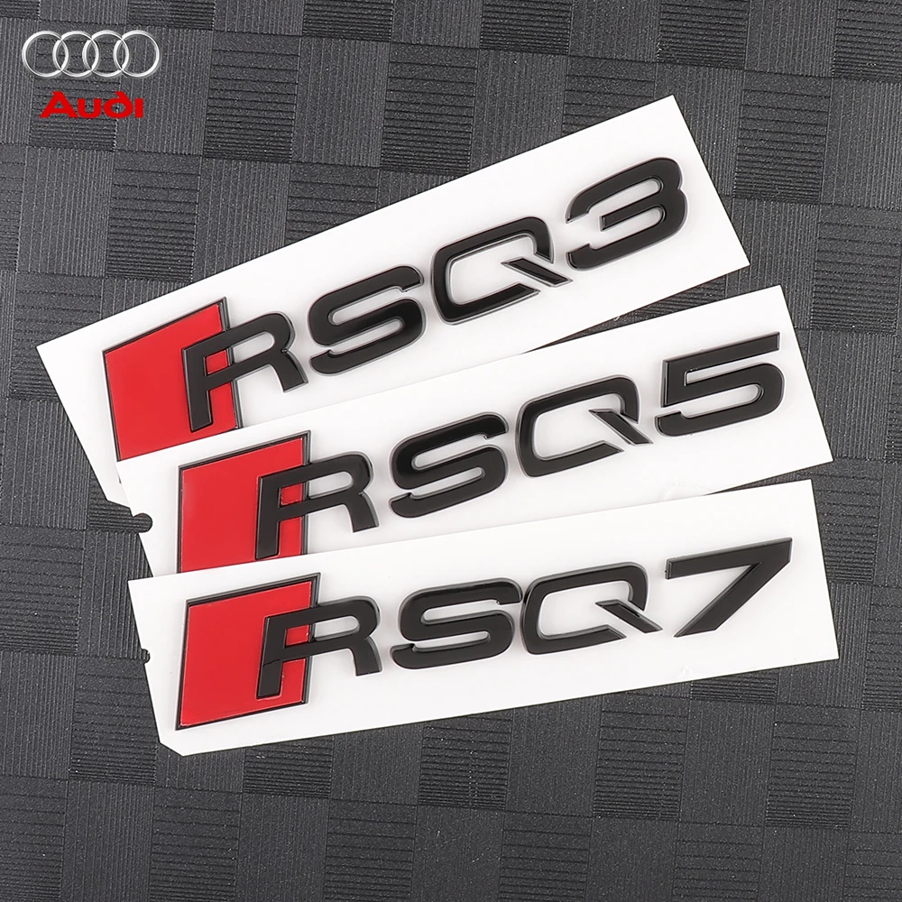 1 шт., 3D наклейка на багажник Audi RSQ3 RSQ5 RSQ7 S A3 A4 B8 8P 8V B6 A5 A6 C7