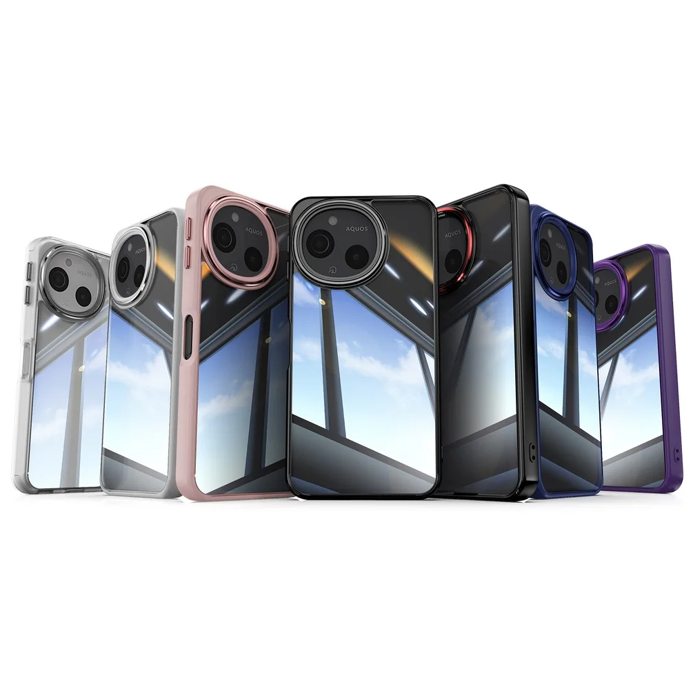 كاميرا معدنية الحافة زر الزجاج الغطاء الخلفي جراب هاتف لشارب Aquos Sense 9 Sense9 Aquos Wish 4 سليم غطاء للحماية الكاميرا