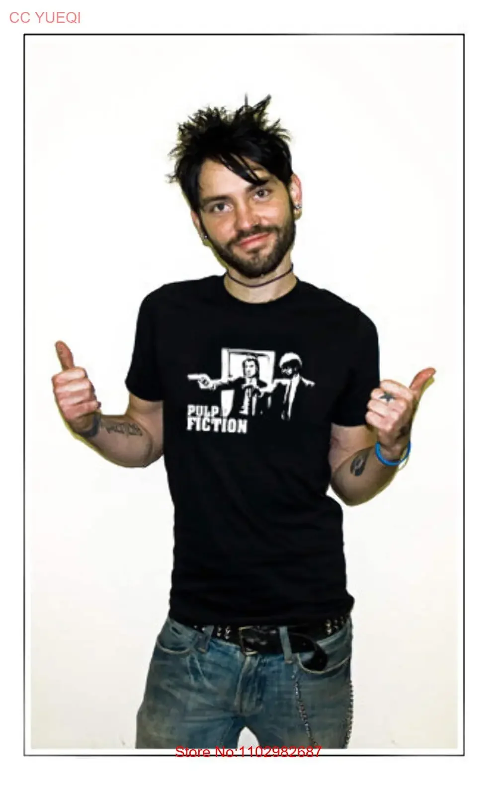 pulp-fiction-guns-quentin-tarantino-cult-film-bw-shirt-vintage-washed-comfortable-stretched-casual-fashion-homme-graphic