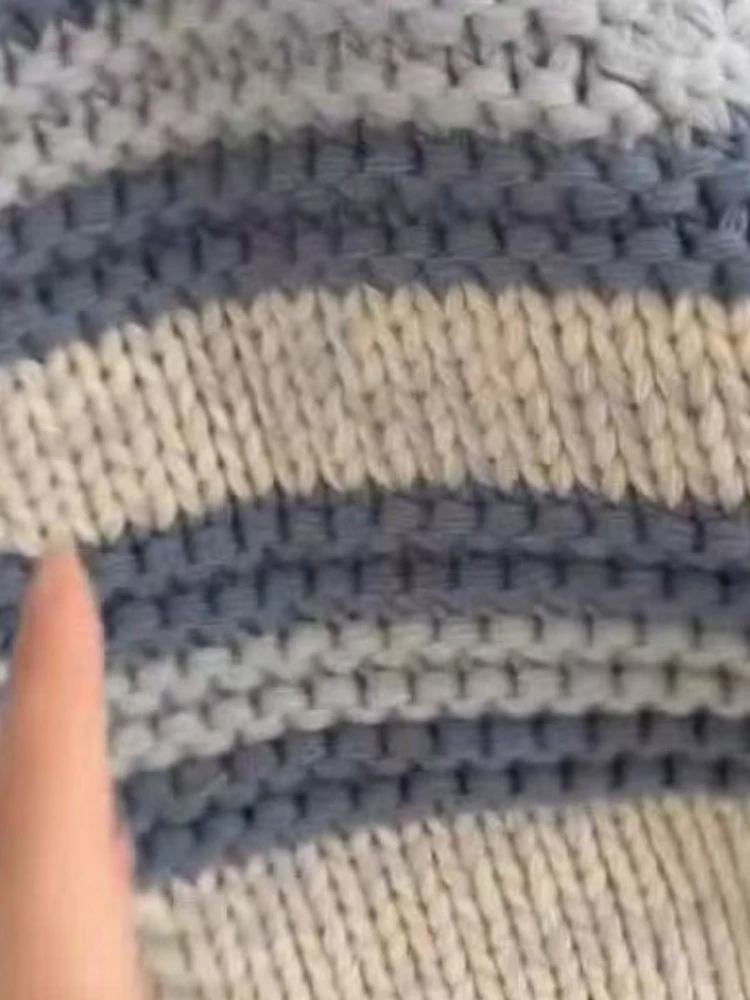 Cappotto maglione morbido lavorato a maglia moda coreana vintage autunnale da donna vestibilità ampia cardigan in lana a righe a maniche lunghe top casual retrò eleganti