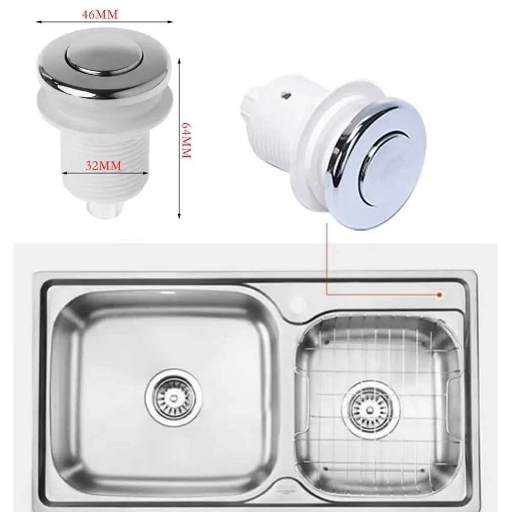 28 32 34mm Pneumatic Push Button Switch Easy Installation Multi-purpose Air Switch Button Pneumatic Air Pressure Switch