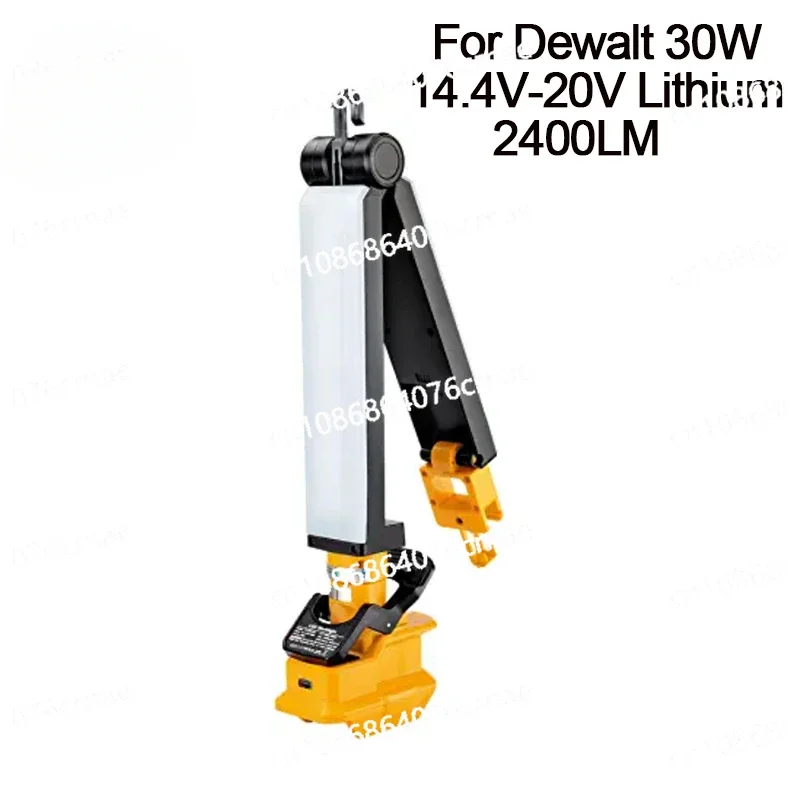 2400LM Work Light Clip on Light Compatible for 30W 14.4V-20V MAX Lithium Battery