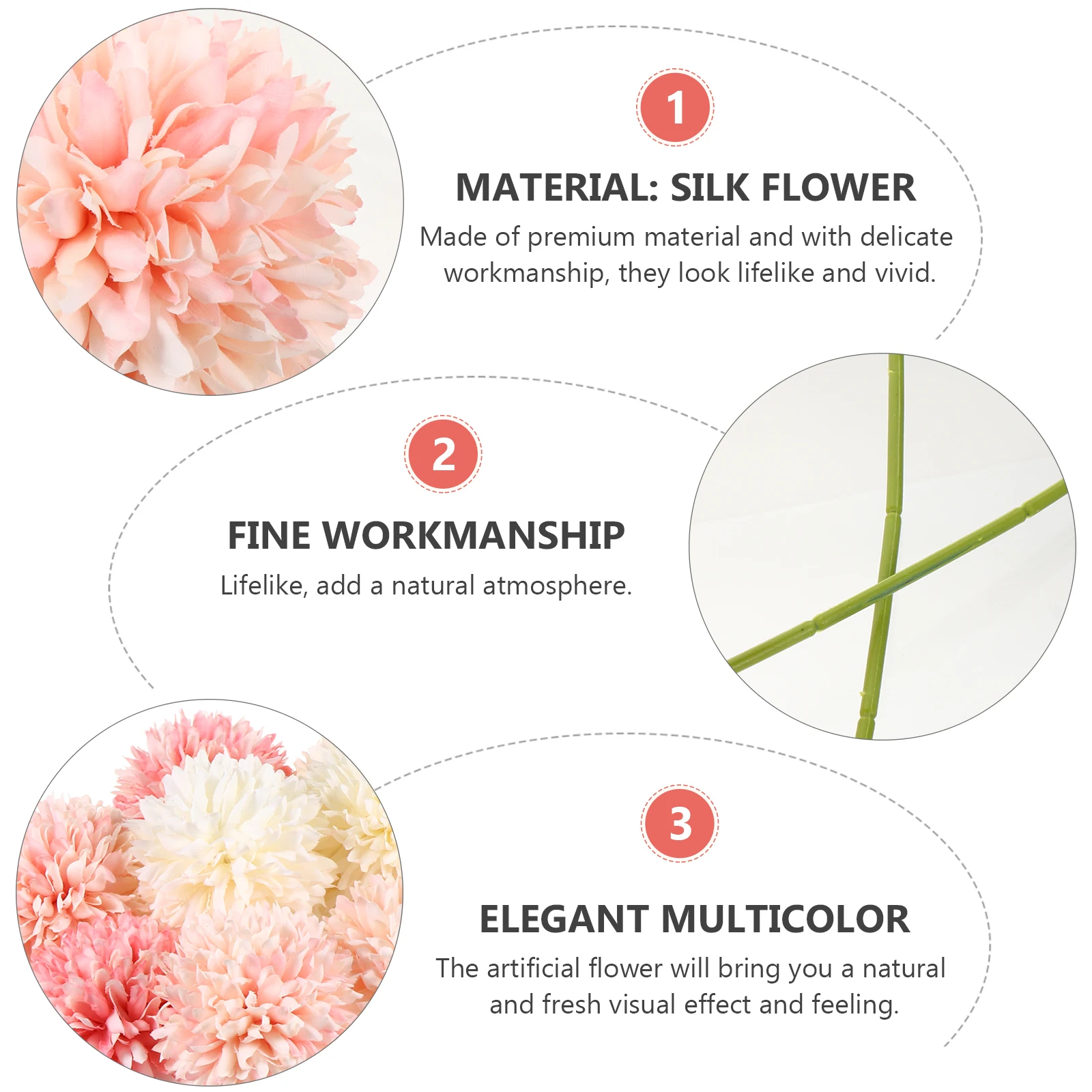 

12Pcs Artificial Flower Decor Realistic Simulated Flowers for Natural Fresh Visual Effect Simulated Bouquets Simulation Flower