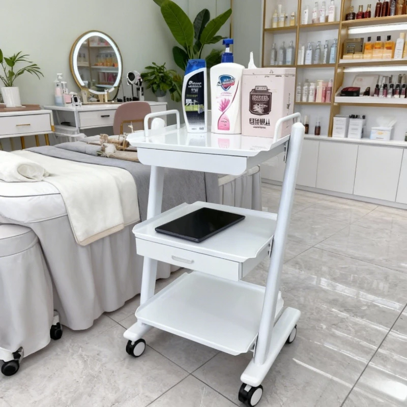 

Тележка на колесиках, портативная тележка для салона красоты, парикмахерская, вспомогательная тележка, тележка для инструментов, мебель для косметического салона, ручная тележка