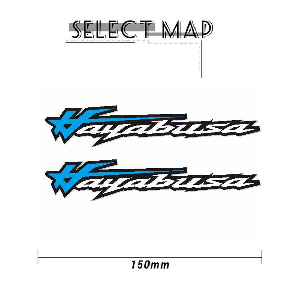 New motorcycle bicycle car fuel tank sticker wheel helmet MOTO waterproof reflective logo for SUZUKI HAYABUSA