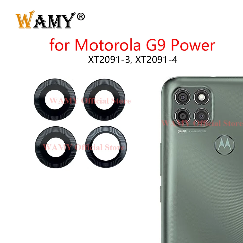 Cubierta de Lente de Vidrio para Cámara Trasera WAMY para Motorola Moto G9 Power XT2091-3 XT2091-4 con Adhesivo