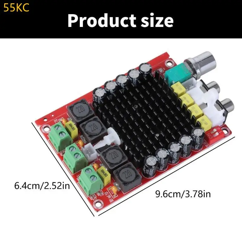 55kc 100W+100W الفئة D لوحة مكبر للصوت الرقمي TDA7498 Chip DC14-34V لمشاريع DIY وعشاق الصوت