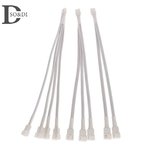 Imagen 1 del producto Ventilador de CPU de placa base, Cable adaptador de extensión de ventilador, PWM hembra a Cable divisor de 4 pines, 1 a 1/2/3/4
