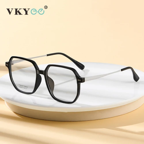 VICKY, gafas de lectura con luz azul para hombres y mujeres, diseño geométrico clásico Simple, montura grande, prescripción personalizable