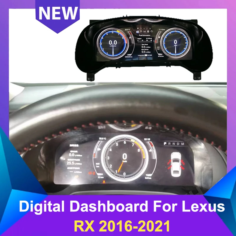 For RX RX300 RX330 RX350 RX400 RX450h 16-21 Latest Car LCD Digital Dashboard Panel Virtual Instrument Cluster Cock Speedometer