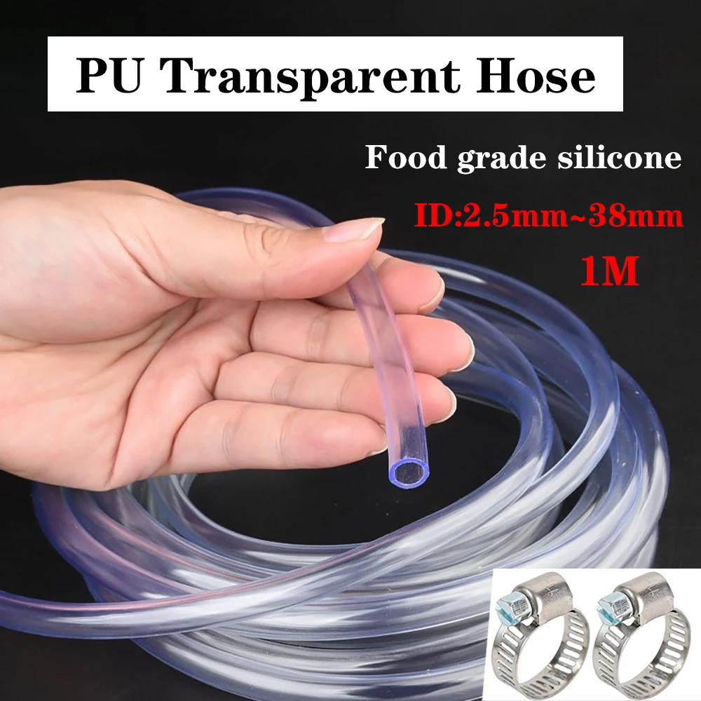 

1M~5M Silicone Tubing Food Grade Transparent Silicon Tube Flexible High Temp Pure Silicone Hose for Home Brewing Wine making