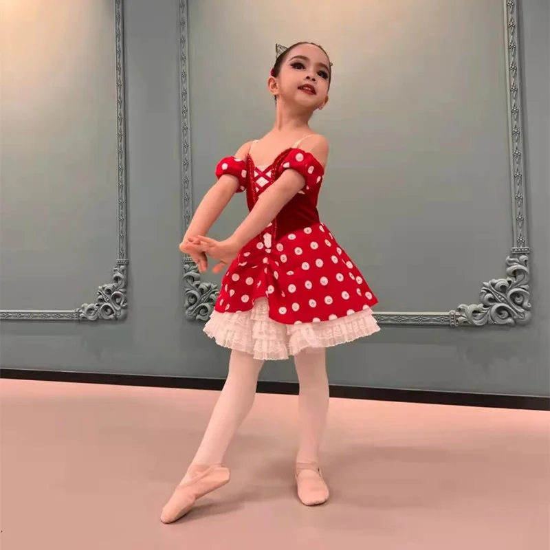 

Kids Ballroom Clothing Sequined Flower Tutus Ballet Dress For Girl Modern Dance Tutu Dress Girls Ballet Princess Dress