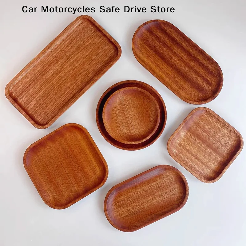 Wooden Tray Whole Piece Walnut No Splicing Wooden Serving Board Natural Cut Wooden Serving Trays Coffee Tea Trays New Tableware