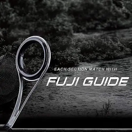 Goture Xceed Spinnrute 1,98m-2,7m, Premium Fuji O Guide, Langlebiger 30T Carbon, 4-teilige Reiserute für Backpacking im Salzwasser – Detail 7
