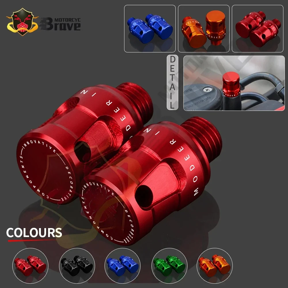 

For Honda CB750 Hornet CB 750 Hornet High Quality Motorcycle M10*1.25 CNC Aluminum Mirror Hole Plugs Screws Bolt Accessories