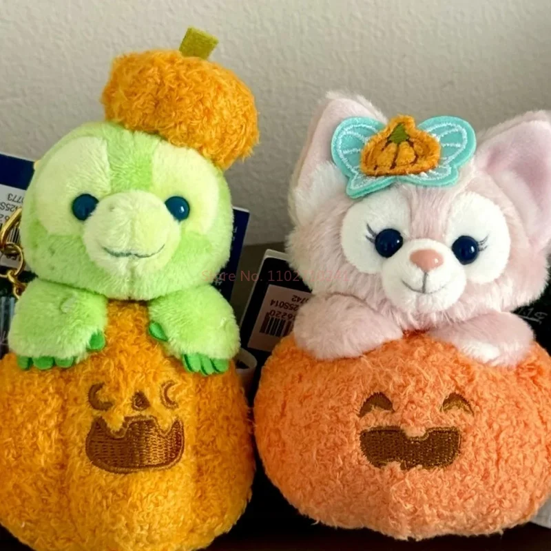 จี้ตุ๊กตาดิสนีย์แท้ ซีรีส์ฟักทองฮาโลวีน เชลลี่เมย์ ลินาเบลล์ สเตลลาลู พวงกุญแจตุ๊กตาการ์ตูน ของขวัญวันเกิด ของเล่น