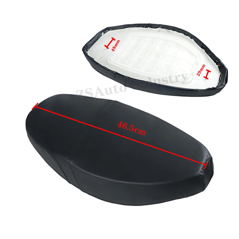 Motorcycle Seat Back Modified Double Rear Seat Cushion Seat Backrest Leather Pad For Harley Citycoco Honda Electric Scooters