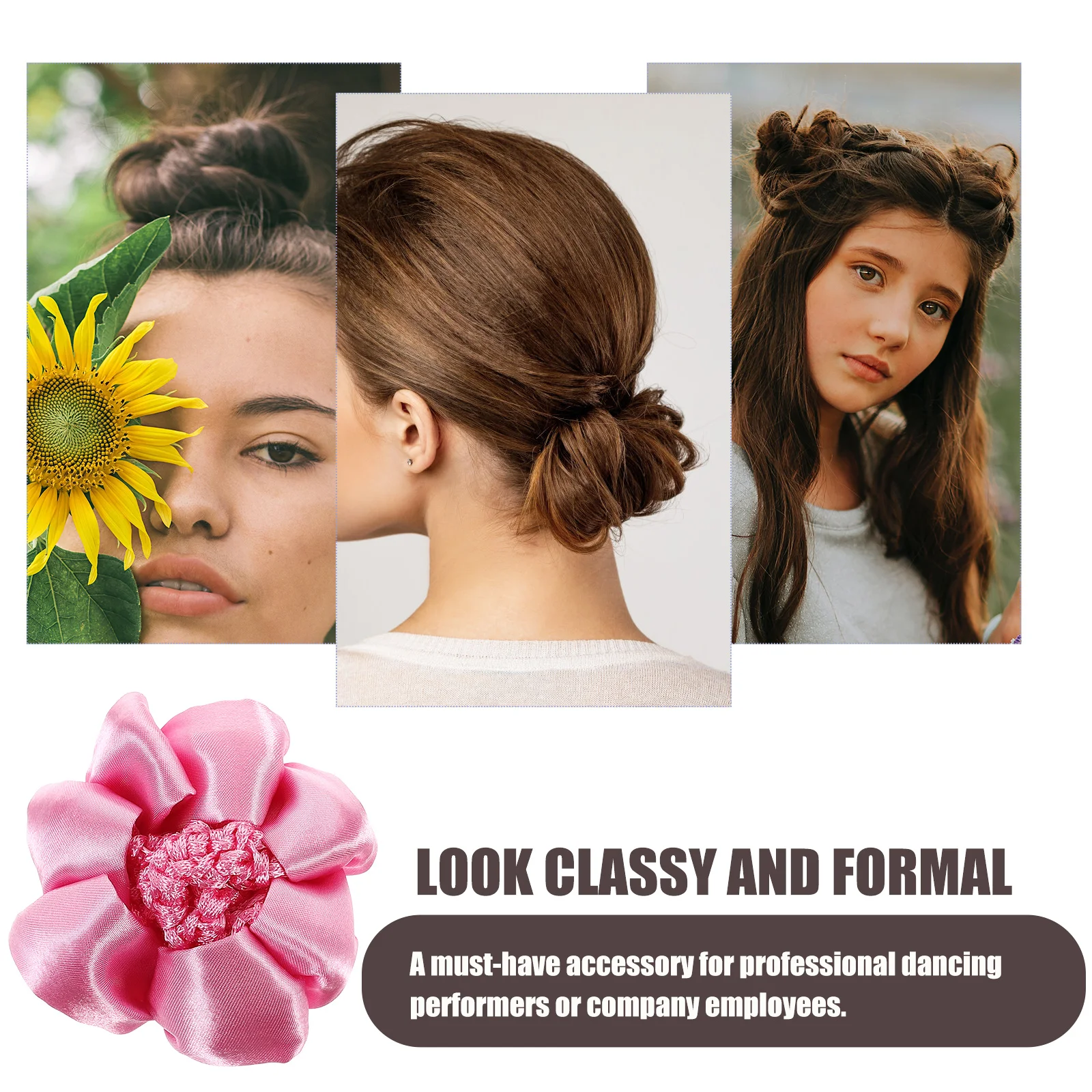 

5pcs Hair Net for Bun Elastic Comfortable Hair Bun Holder Women Polyester Dancer Reusable Ballet Nets Staff Cover