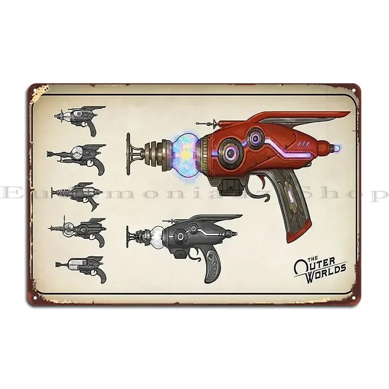 The Outer Worlds Shrink Ray Poster Metal Sign Living Room Create Club Design Club Tin Sign Poster