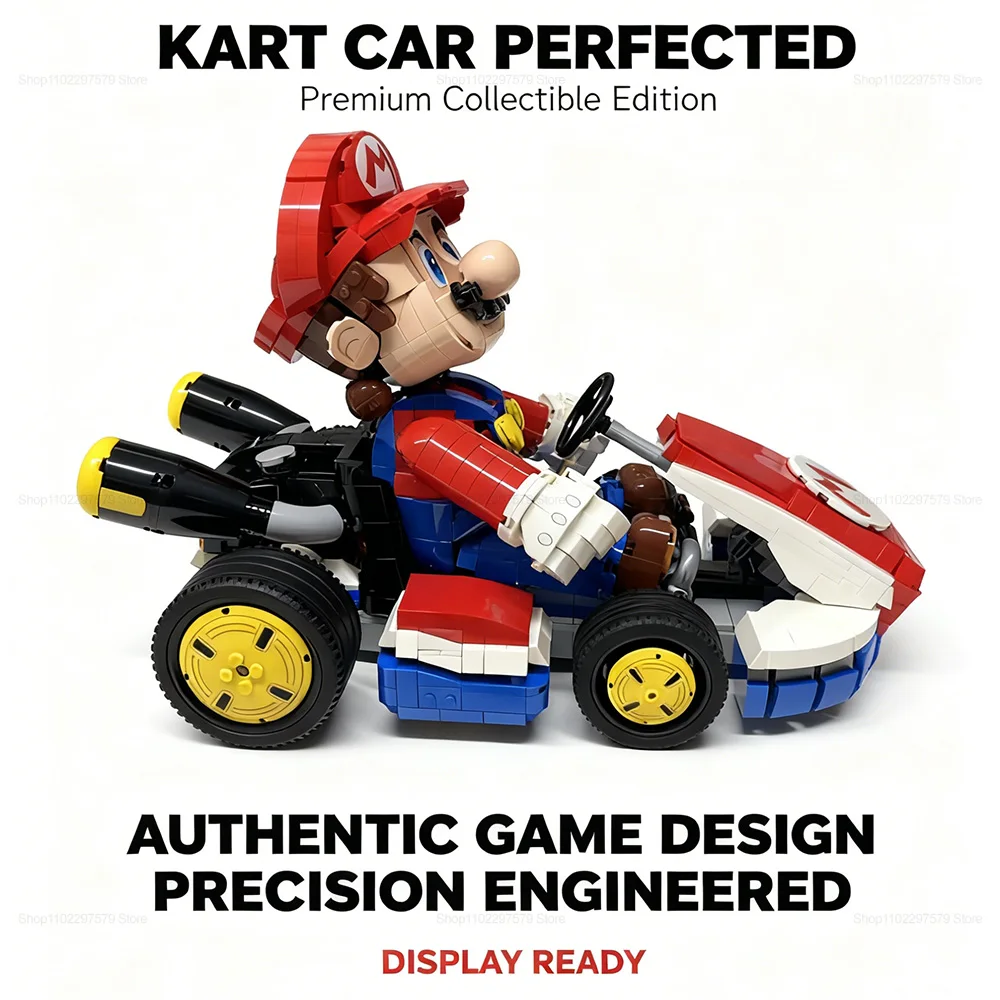 جديد كارت اللبنات مجموعة 1972 قطعة سباق السيارات نموذج دائم التعليمية لتقوم بها بنفسك لعبة الطوب للأطفال الكبار عيد ميلاد هدية الكريسماس #4