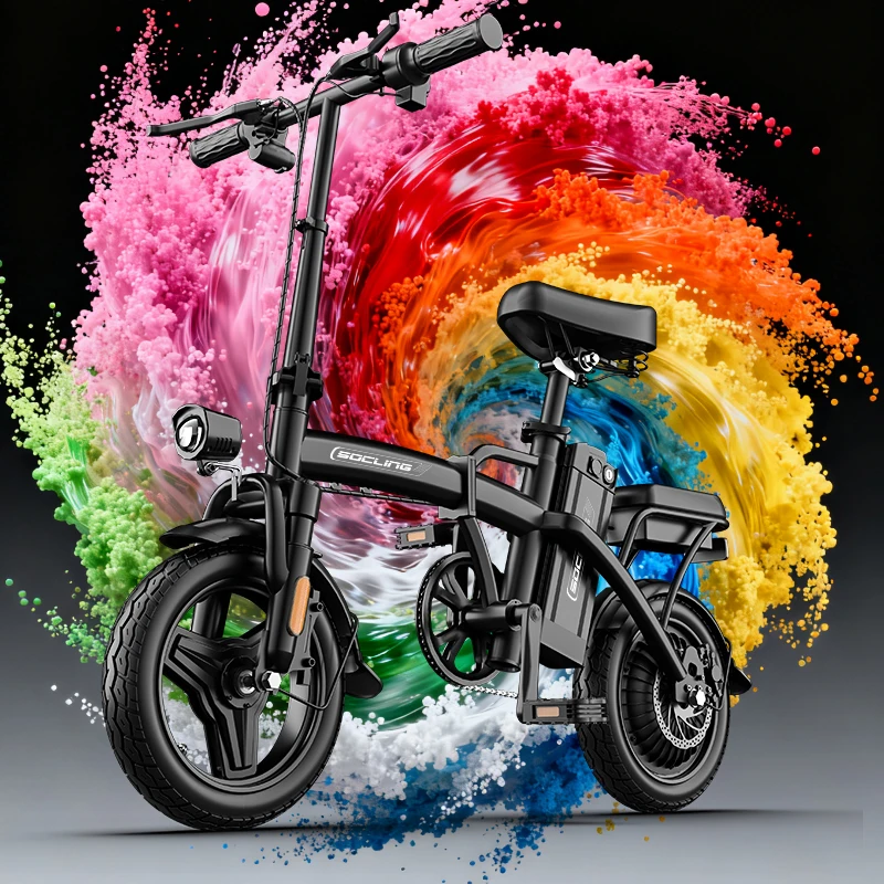 14 In Foldable Electric Bicycle-G11, MAX 20MPH, 330 Pound Load-bearing Capacity, 48V Lithium Battery, Range Of Approximately 18-28+ Miles In Padel Assist, Portable Folding Design, Outdoor Cycling Exercise, Urban Commuting Travel, Adult Gifts image 4