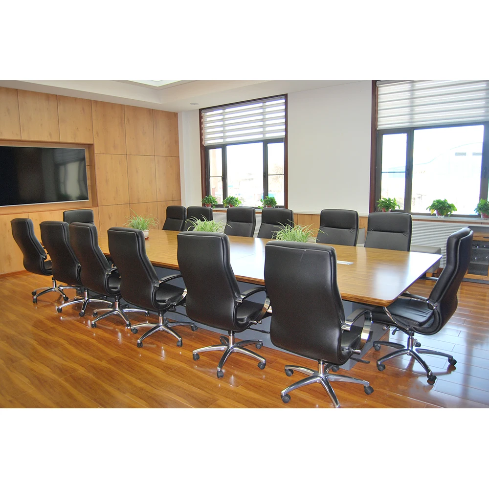 2026 Large Modern Factory Direct Price Green Material Boardroom Customized Solid Wood Veneer Meeting Conference Table