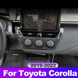 ABS Carbon Navigation Strip Cover Trim Frame Sticker For Toyota Corolla 2019-2021 2022 2023 2024 E210 Car Styling Accessories