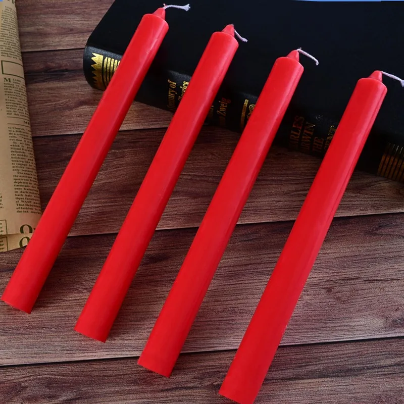 Smokeless Odorless White Candle Household Power Outage Emergency Lighting Fit Candlestick Home Decor Red White Candle