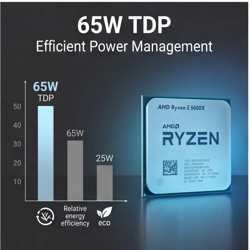 R5 5600X Unlocked Desktop Processor Zen3 AM4 Socket Chip For Streaming 3A Game Computer Assembly view 3