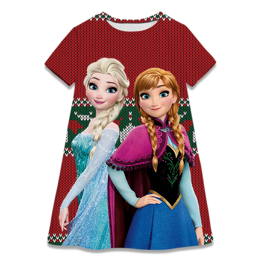 Hot Sale Kids Girl Cosplay Snow Queen Top Disney Frozen Elsa And Anna Princess Dress for 2-8 Years Girls Birthday Party Dresses