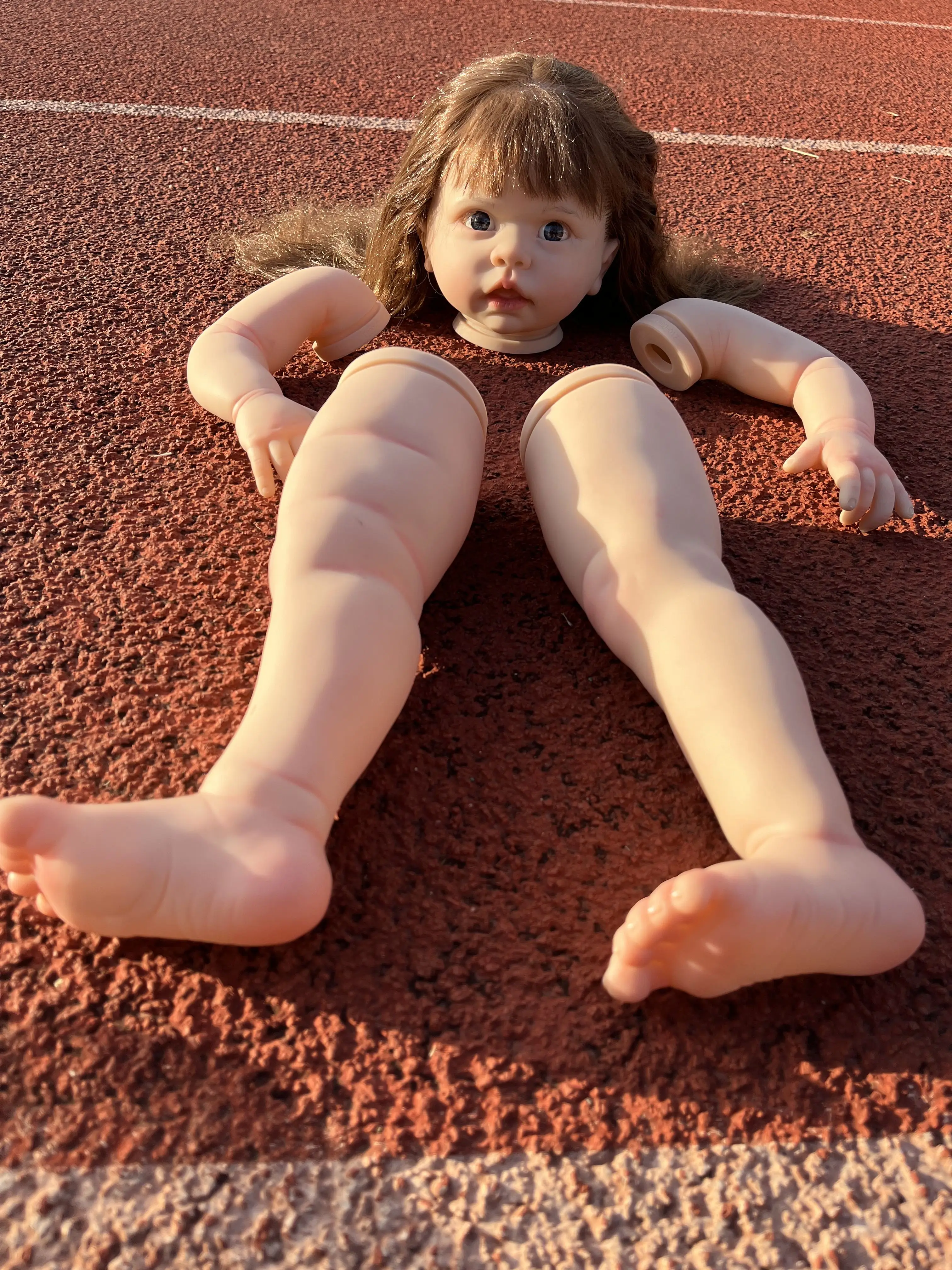 アーティストの作品 30 インチビッグリボーン人形ティッピブロンドヘア塗装ヘッド人形子供用