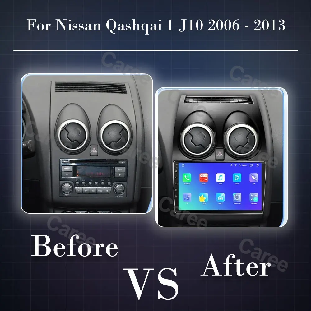 Android 15 For Nissan Qashqai 1 J10 2006 - 2013 Auto Radio Stereo Multimedia Player GPS Navigation DVD 5G High-performance CPU