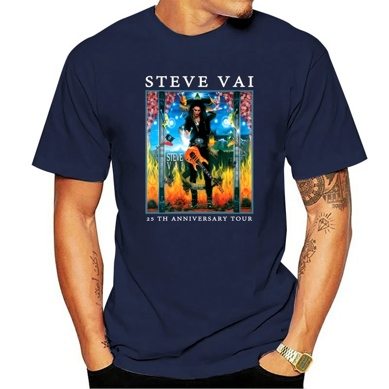 

Новая рубашка Steve Vai, 25-летие, певица, музыка, хлопковая футболка с круглым вырезом, мужские повседневные футболки с короткими рукавами, топы, уличная одежда в стиле Харадзюку