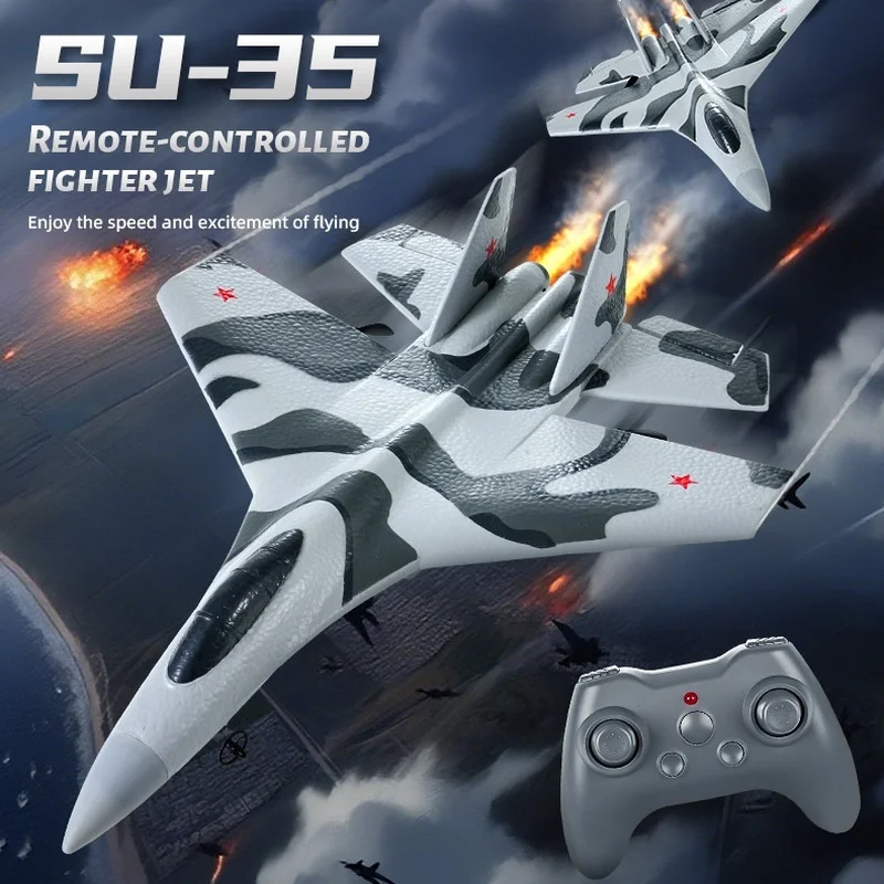 

New Fx8820 3-Channel Su35 Fighter 2.4g Electric Fixed Wing Aircraft Model Glider Epp Foam Toy Aircraft Fall Resistant Boy Gift
