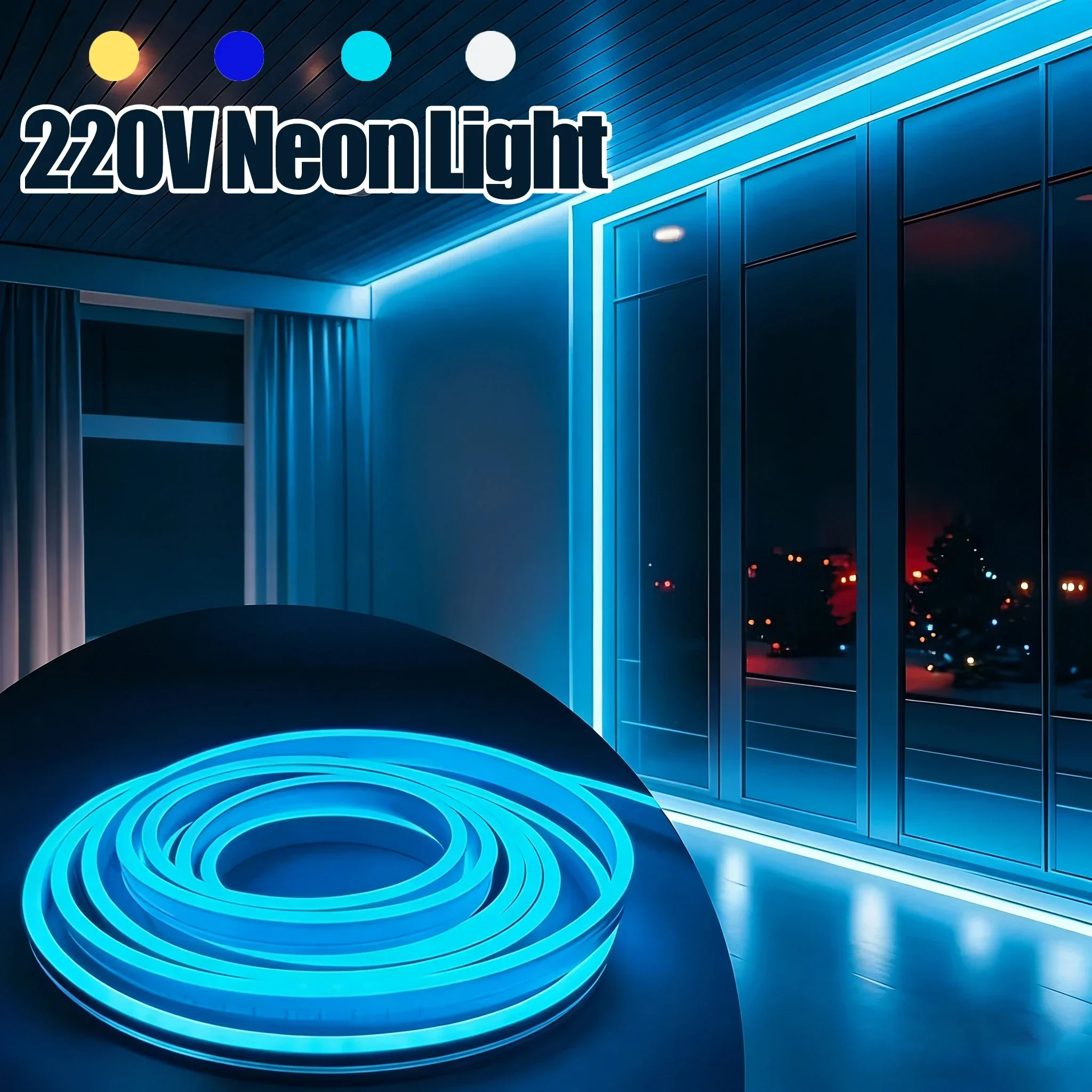220V LED Neon Strip Lights EU Plug Flexible Neon Light Can Be DIY-Shaped for Bars/Business/Gaming Rooms Home Decorative Lighting
