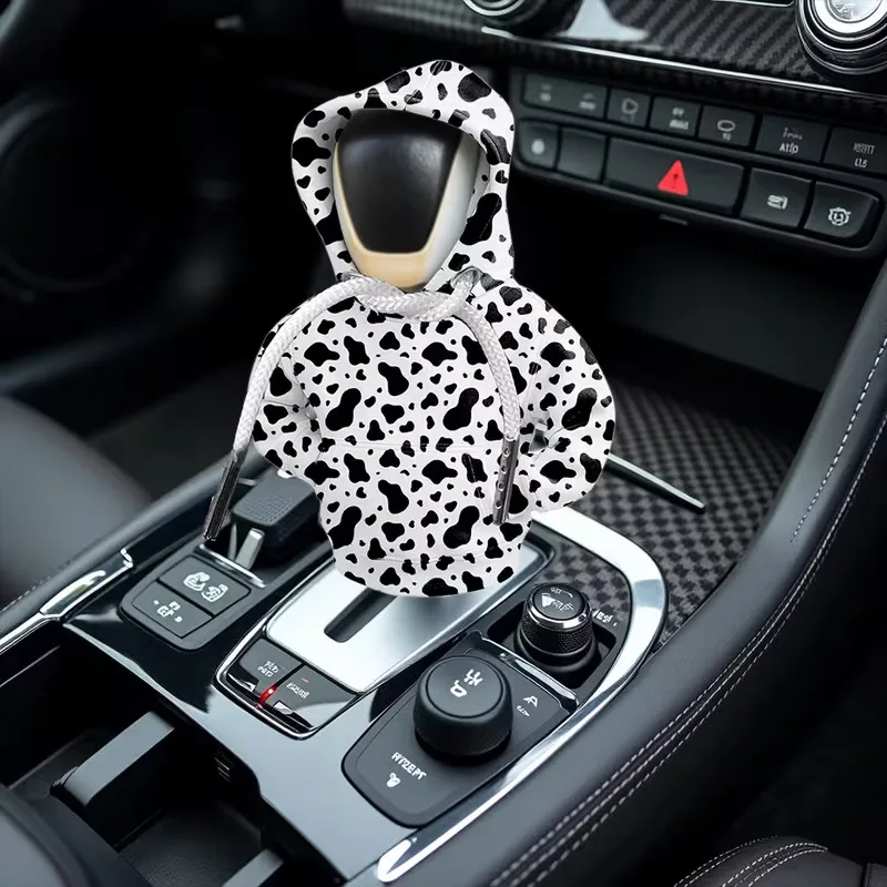 Mini-Hoodie, Schalthebel-Kopfbedeckung, modischer Auto-Schaltknauf, kleiner Pullover, staubdichtes Auto-Innenraumzubehör, schwarz – Detail 1
