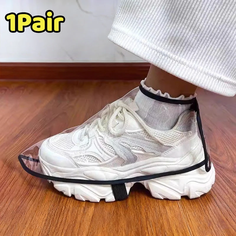1 Pair Transparent Fully Covered Hairdresser Shoes Cover Broken Hair Protector Prevent Broken Hair Barberia Shoes Cover